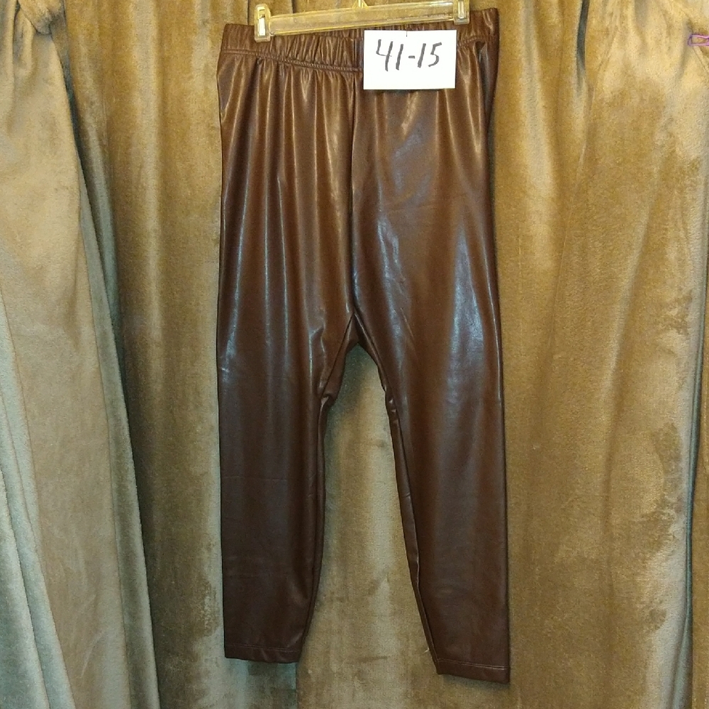 Old Navy Men's Shiny Brown Pants, Size Large